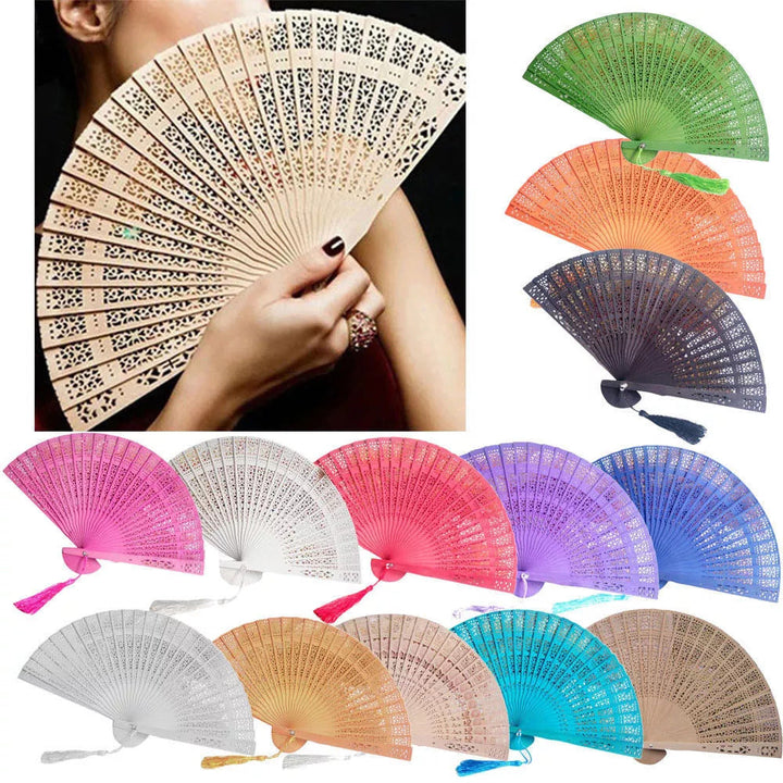 Women's fan made of high-quality filigree plastic with exquisite pattern design Kalsten