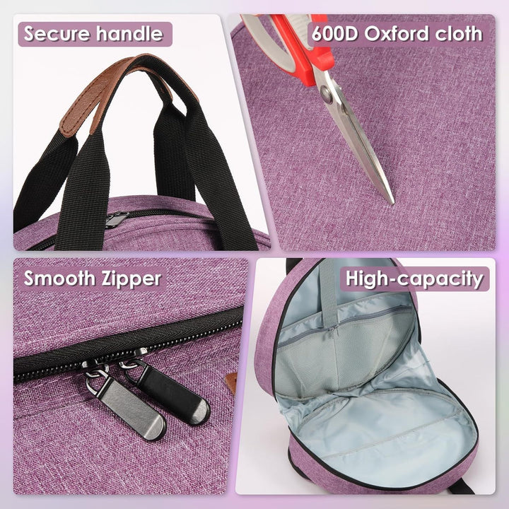 Round Tote Bag with Practical Two-Way Zipper Kalsten