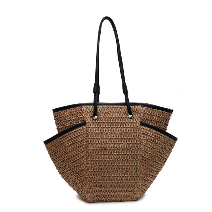 Spacious basket bag with fine leather accents Kalsten