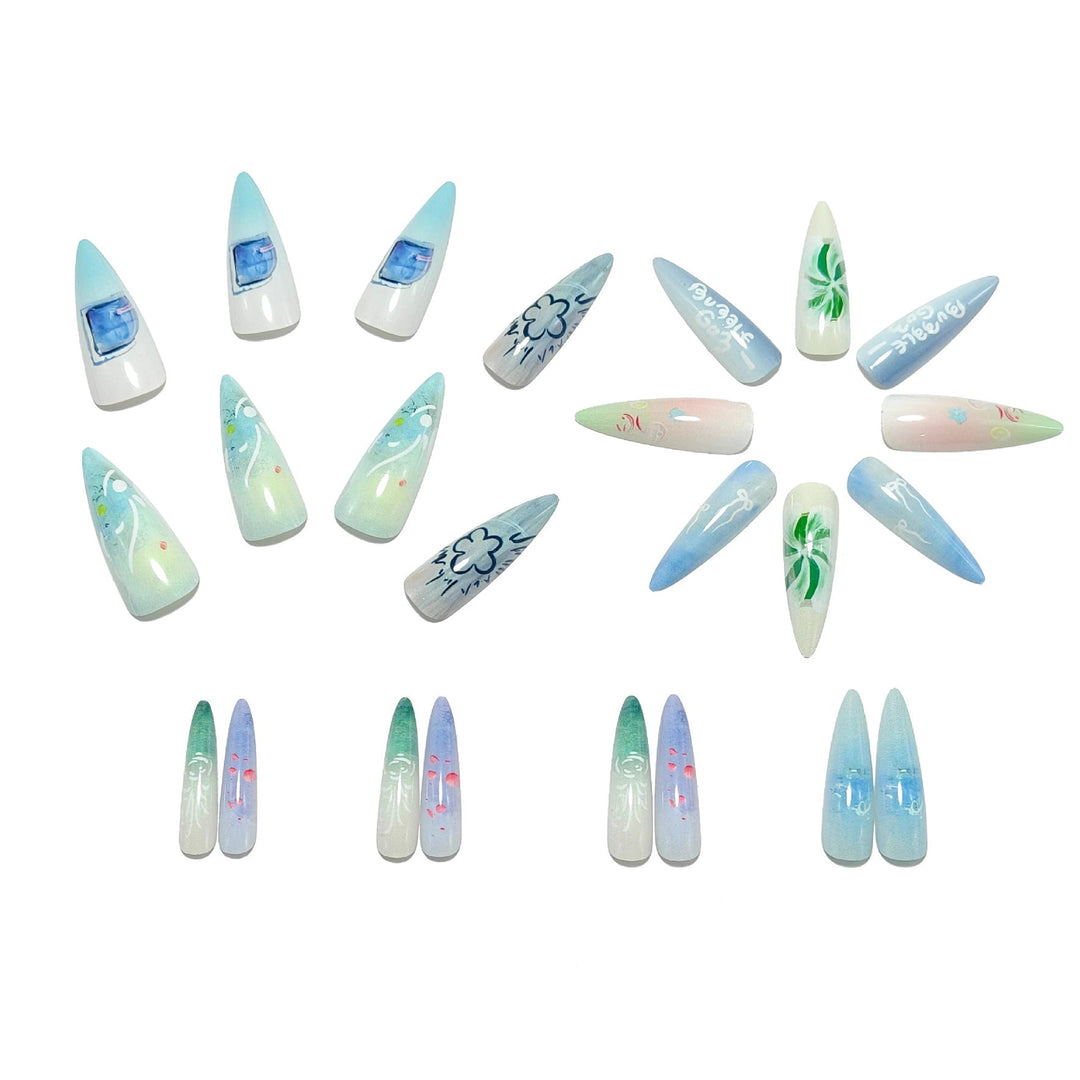 Acrylic Nail Set with Exclusive Drop Design Kalsten