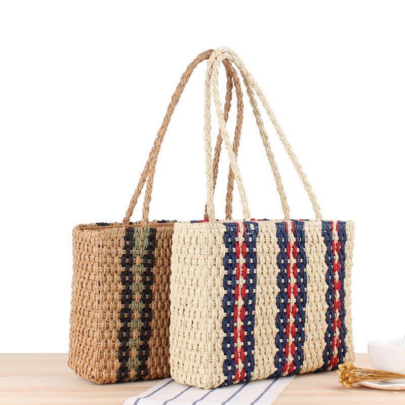 Beach bag in modern design with decorative stripes Kalsten