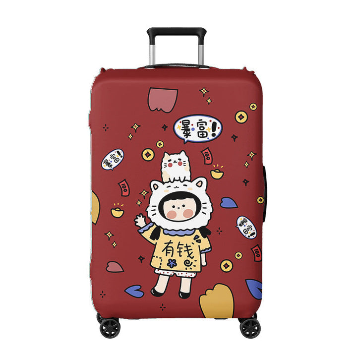 Ladies suitcase cover with creative illustration design Kalsten