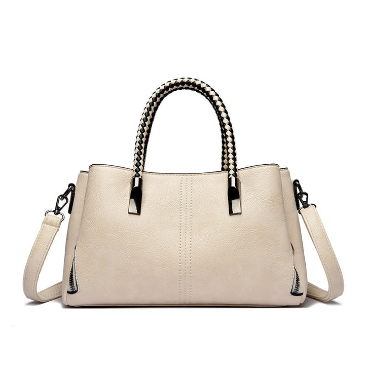 Elegant Braided Handle Handbag Kalsten