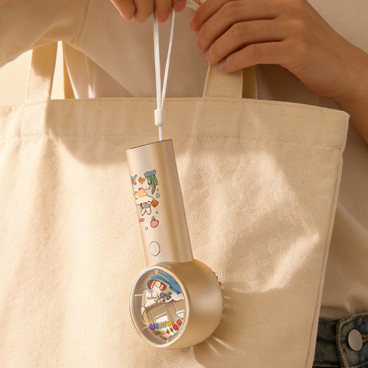 Women's Portable Hand Fan with Loving Animal Design Kalsten
