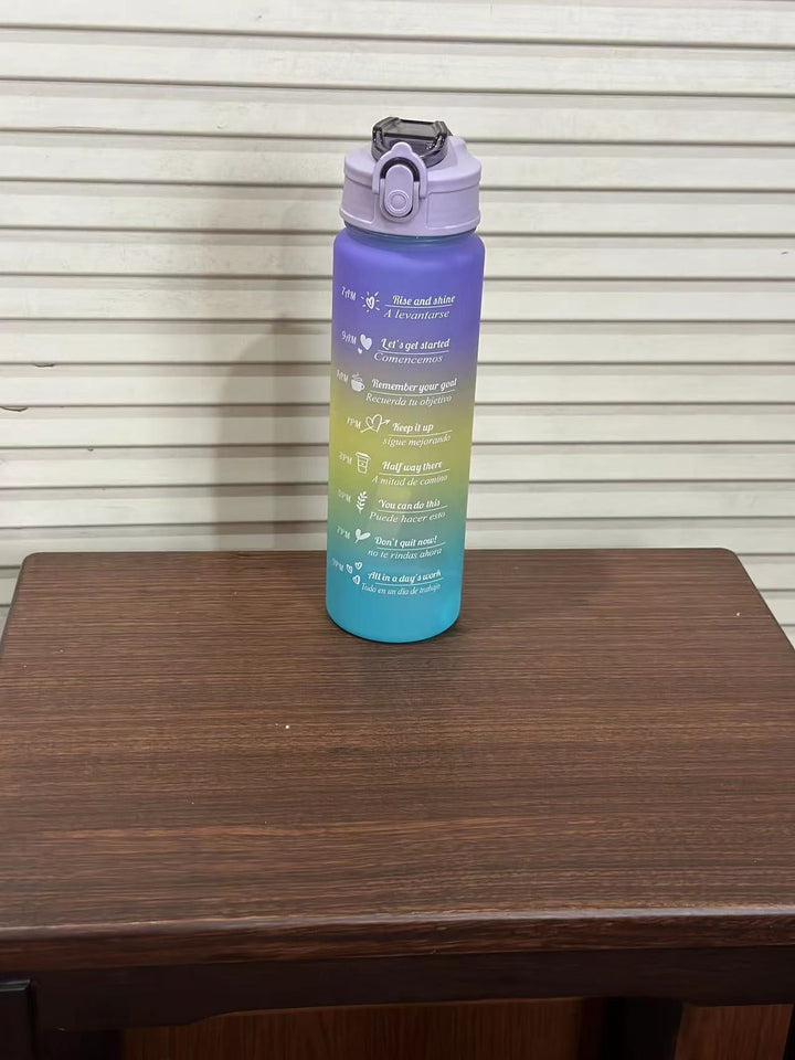 Women's Motivation Water Bottle with Integrated Time Marking Kalsten