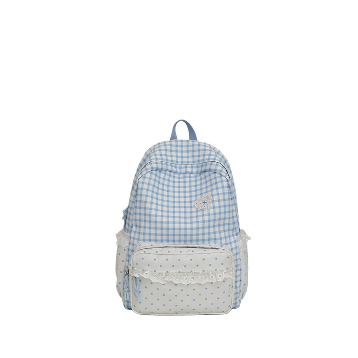 Whimsical Gingham Pattern Backpack Kalsten