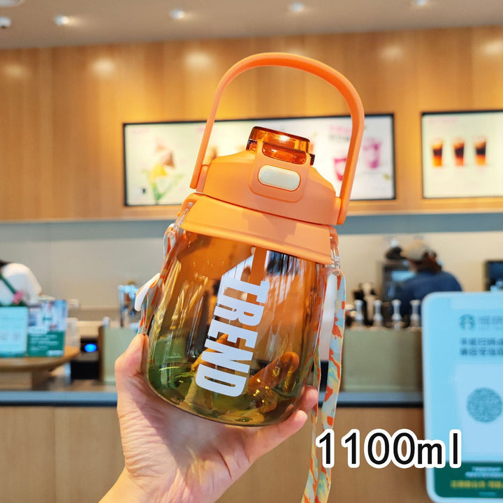 Women's multifunctional water bottle with safety closure and ergonomic carrying handle Kalsten