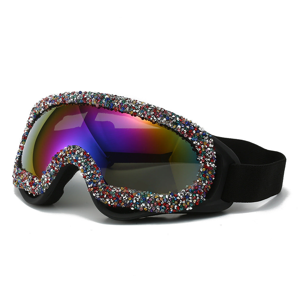 Ladies sporty ski goggles with glamorous crystal embellishments Kalsten