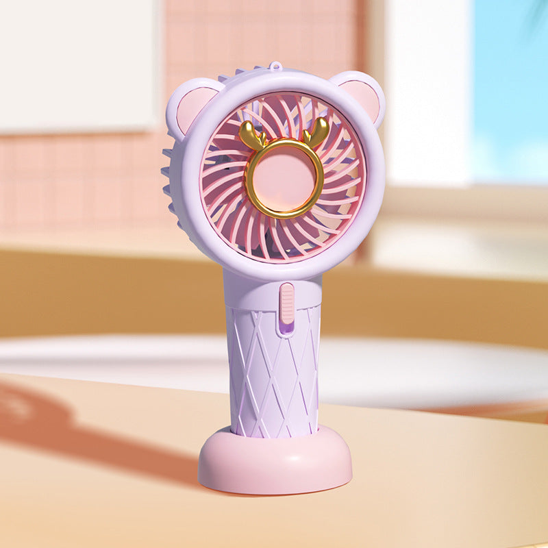 Women's Portable Mini Cooler Fan with Animal Motif Kalsten
