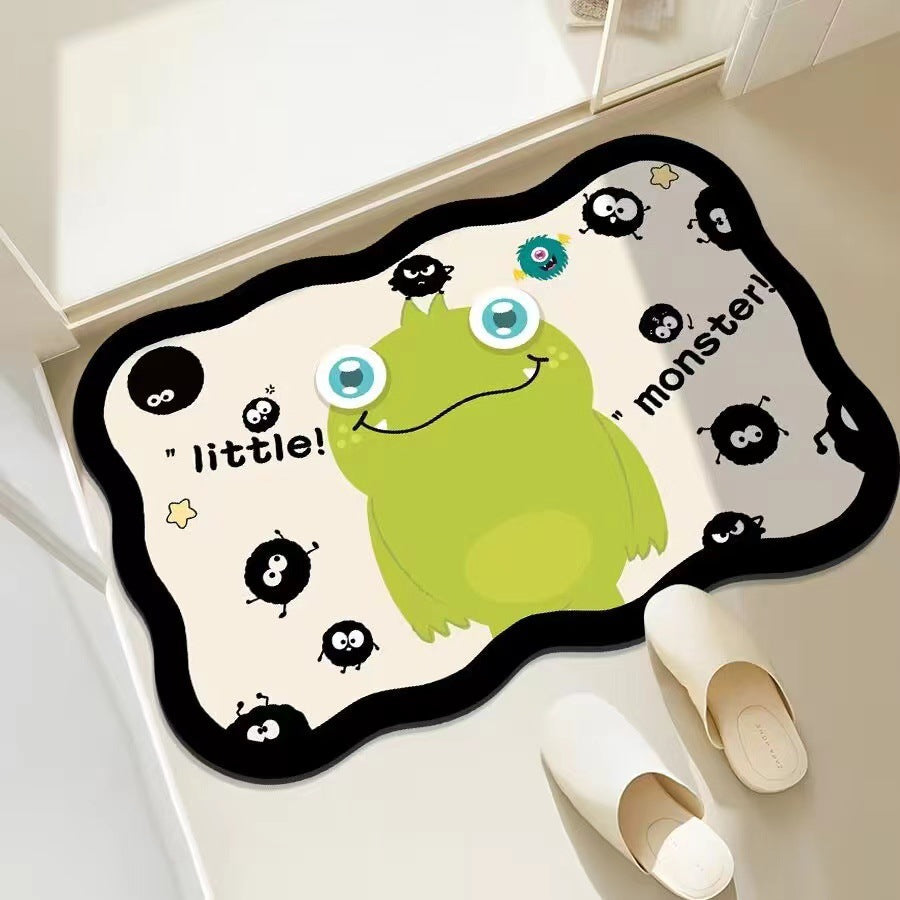 Playful Monster-Themed Bath Mat Kalsten