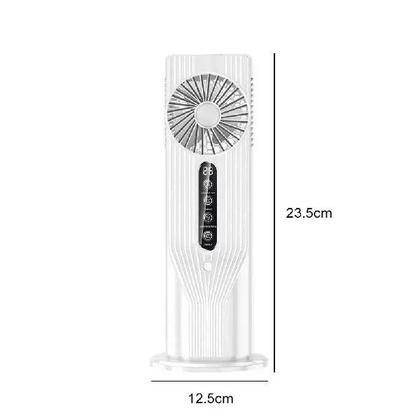 Unisex One Size Rechargeable Vertical Desktop Fan with LED Display Touch Control Adjustable Tilt Base Kalsten