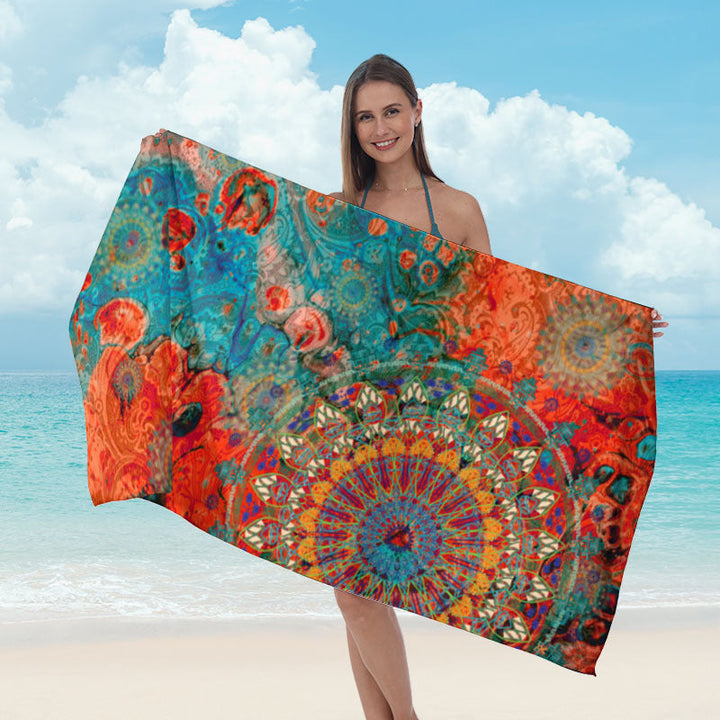 Beach towel with striking surf design Kalsten