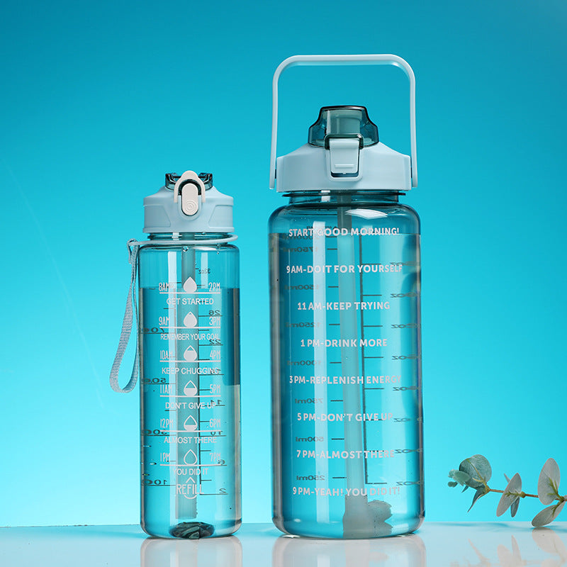 Women's Motivational Water Bottle with Time Markers Kalsten