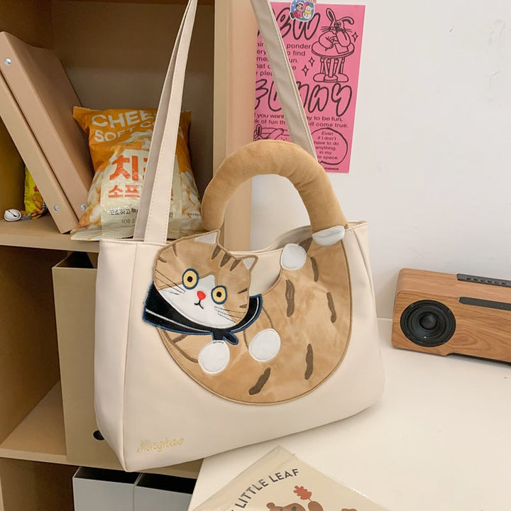 Cat-Themed Shoulder Bag School Backpack