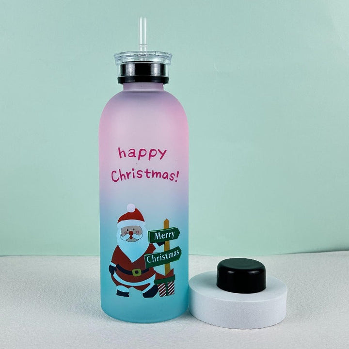 Ladies Motivational Water Bottle with Cheerful Christmas Design Kalsten