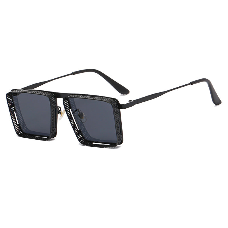 Ladies extravagant square sunglasses with perforated frame Kalsten