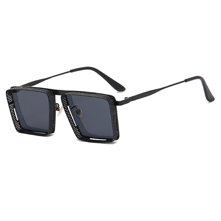 Ladies extravagant square sunglasses with perforated frame Kalsten