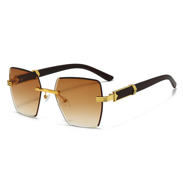 Women's extravagant square sunglasses with golden accents Kalsten