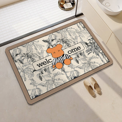 Modern Geometric Bath Mat Acalora