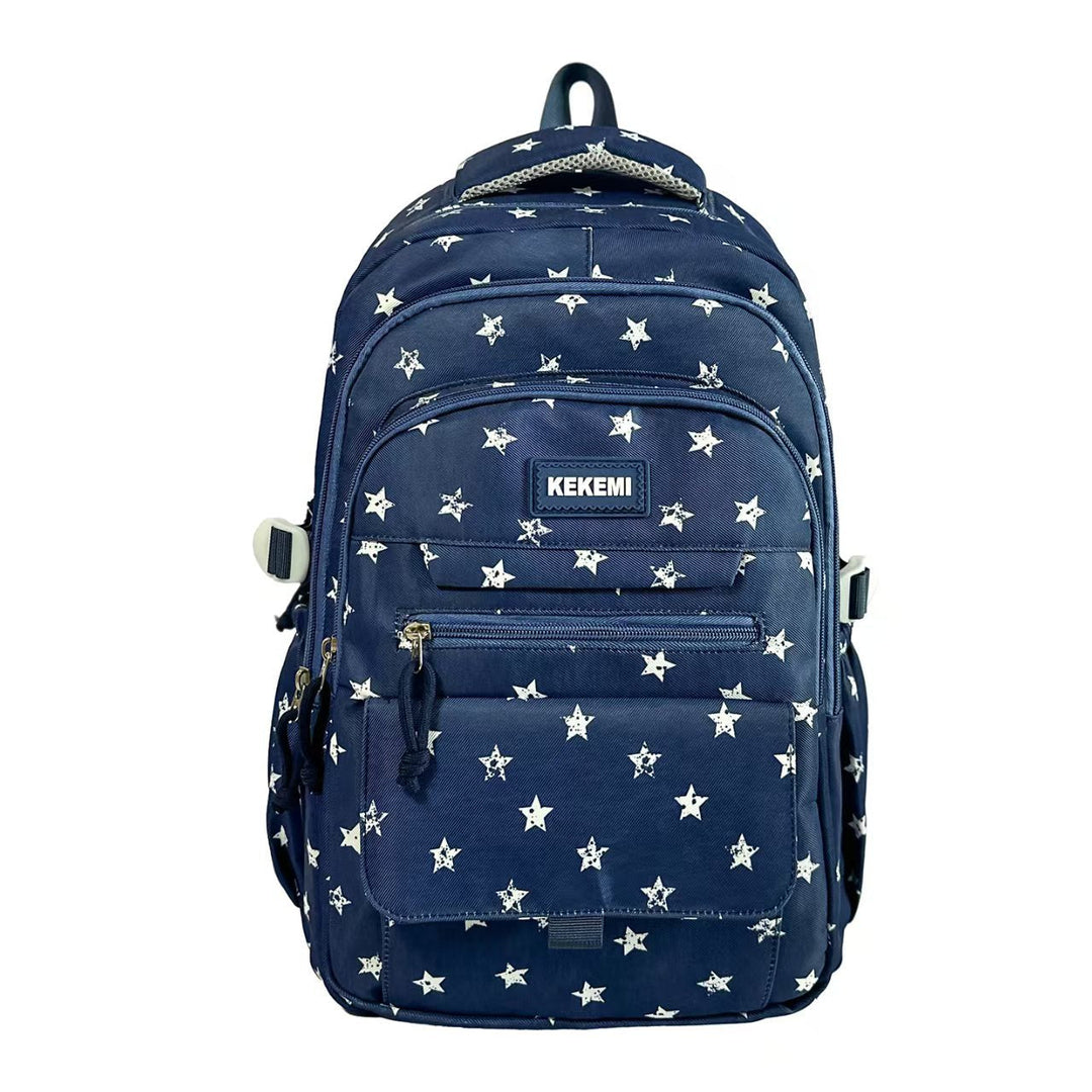 Multi-Pocket Star Pattern Backpack Kalsten