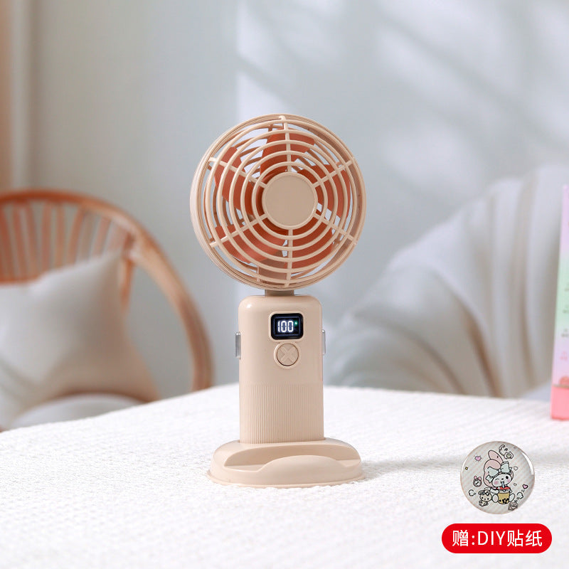 Women portable mini fan with digital speed display Kalsten