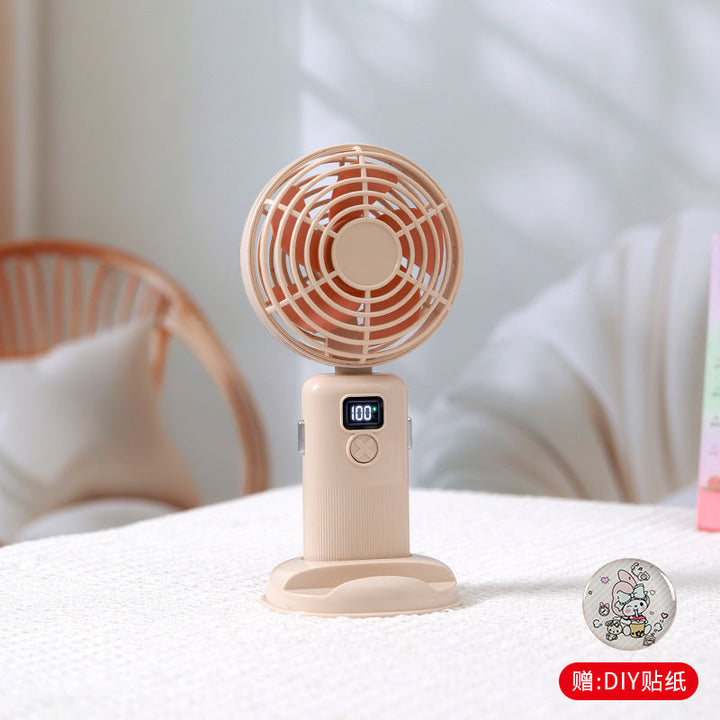 Women portable mini fan with digital speed display Kalsten
