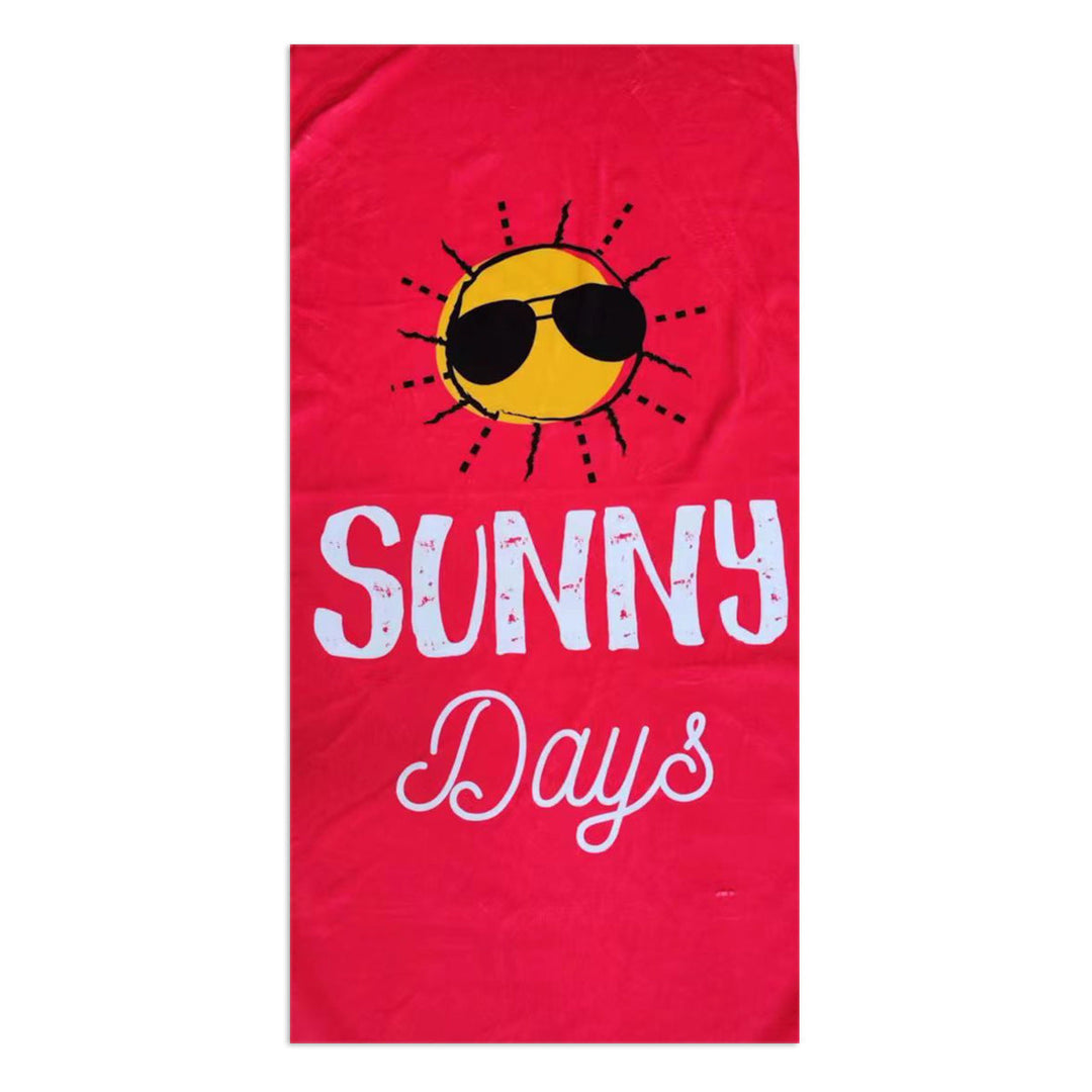 Beach towel with stylish palm motif Kalsten