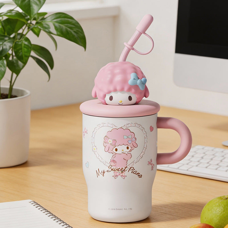 Ladies drinking cup with creative lid and straw Kalsten