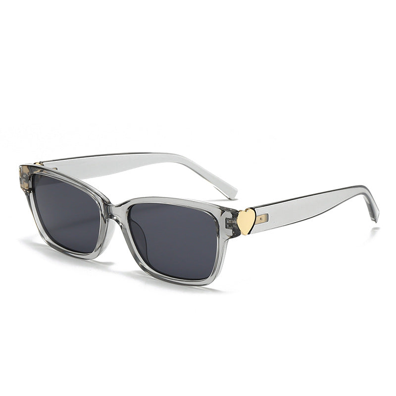 Women's fashionable square sunglasses with heart accents Kalsten