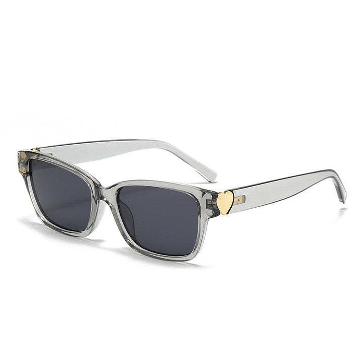Women's fashionable square sunglasses with heart accents Kalsten