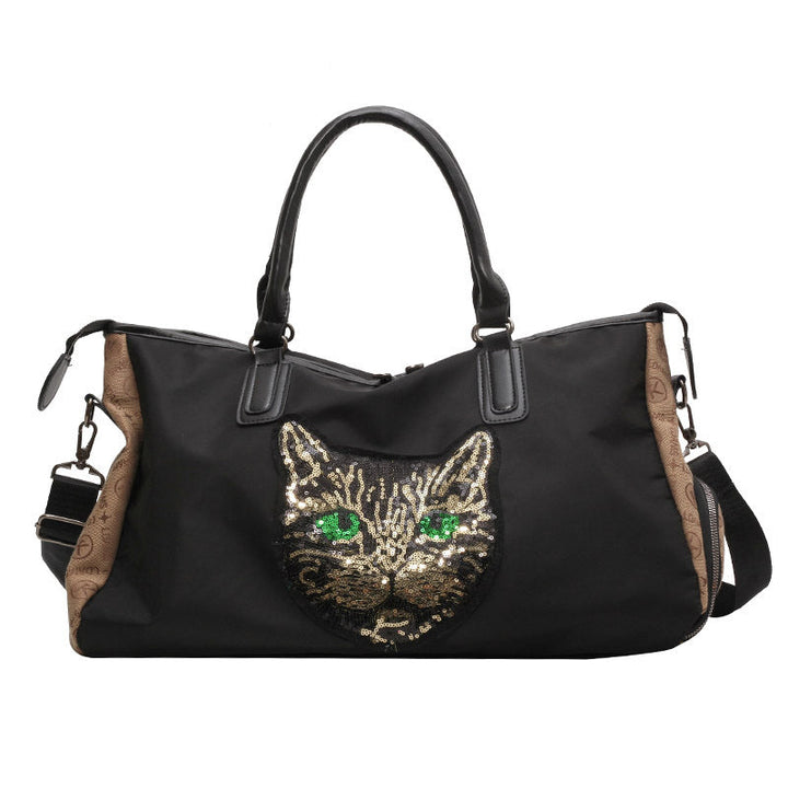 Stylish Cat Printed Weekend Duffle Bag