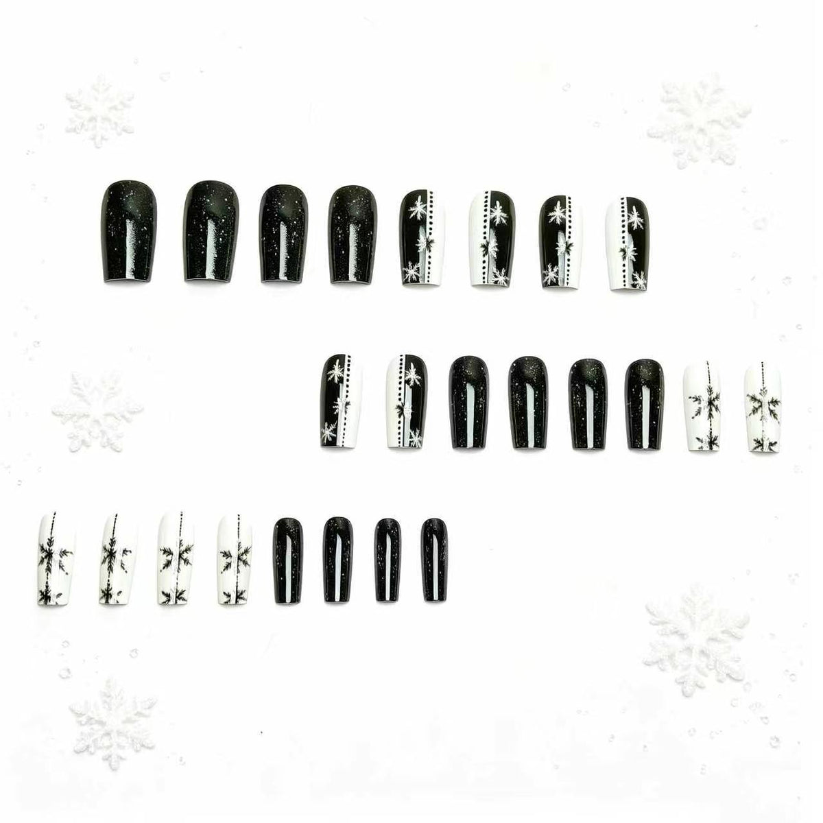 Elegant Winter Snowflake Nail Art Acalora