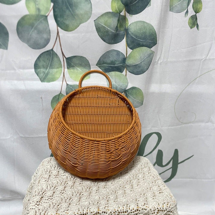 Women Handmade Woven Basket with Handle Kalsten