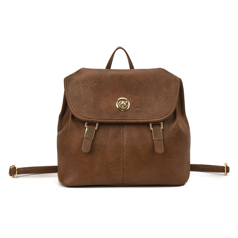 Vintage-Inspired Leather Backpack Kalsten