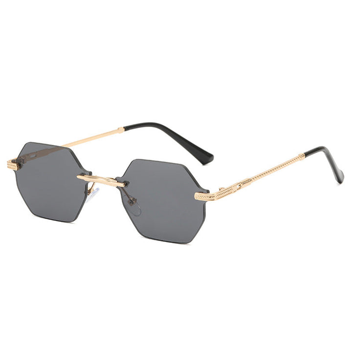 Women's hexagonal designer sunglasses with high-quality metal frame Kalsten