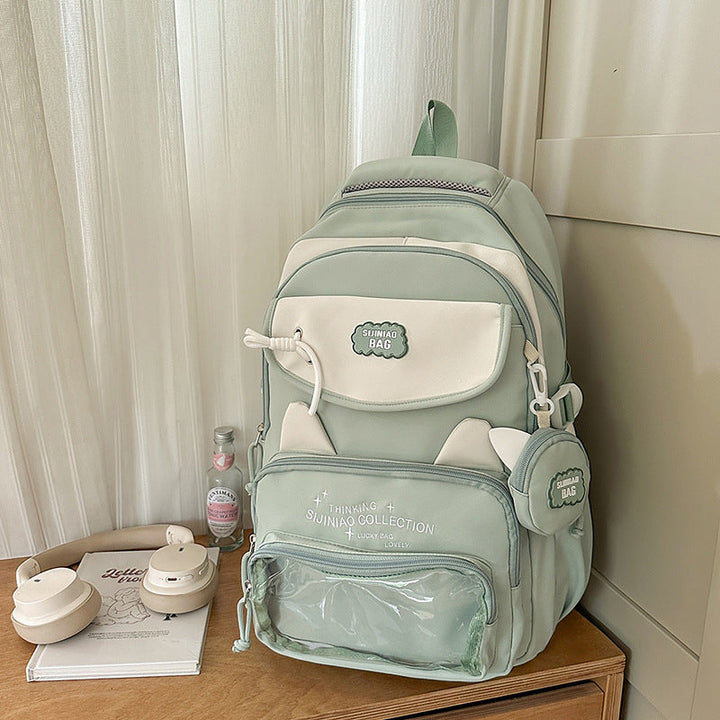 Playful Multi-Compartment School Backpack