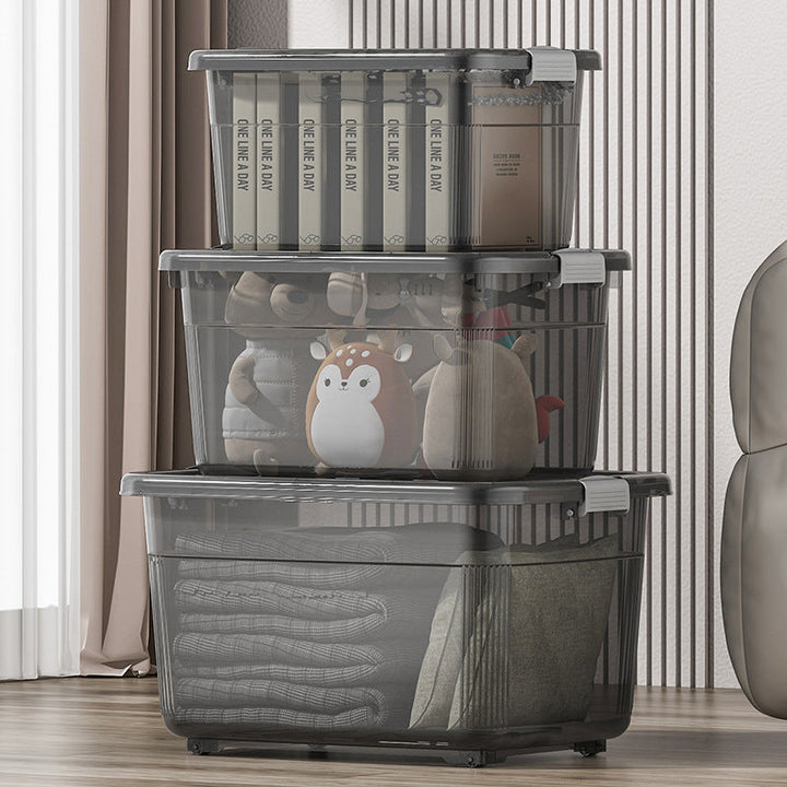 Women's Multifunctional Storage Box with Wheels and Secure Lid Kalsten