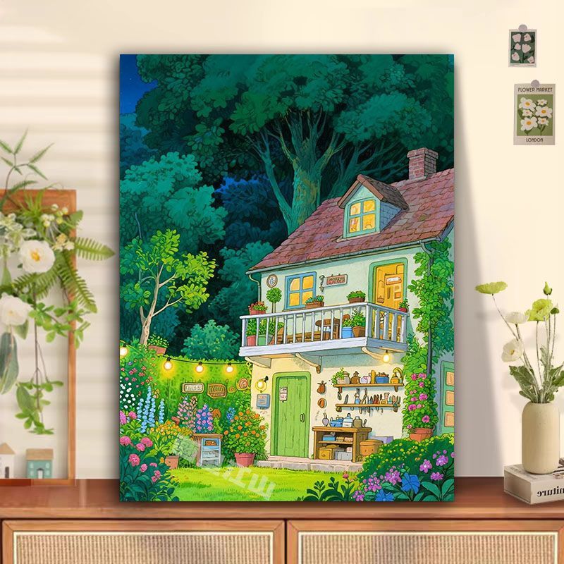 Cozy Cottage Landscape Wall Art Kalsten