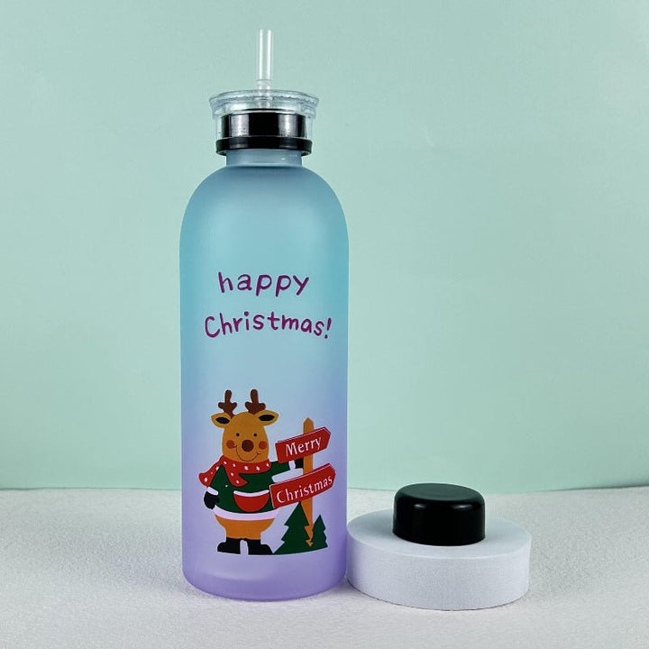 Ladies Motivational Water Bottle with Cheerful Christmas Design Kalsten