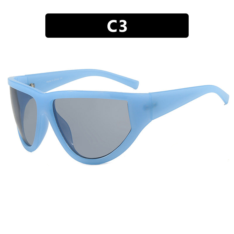 Women's futuristic sunglasses with sporty design and flexible lenses Kalsten