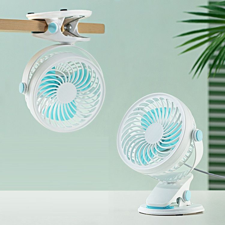 Unisex portable table fan with rechargeable battery and clip mount tiltable fan head Kalsten