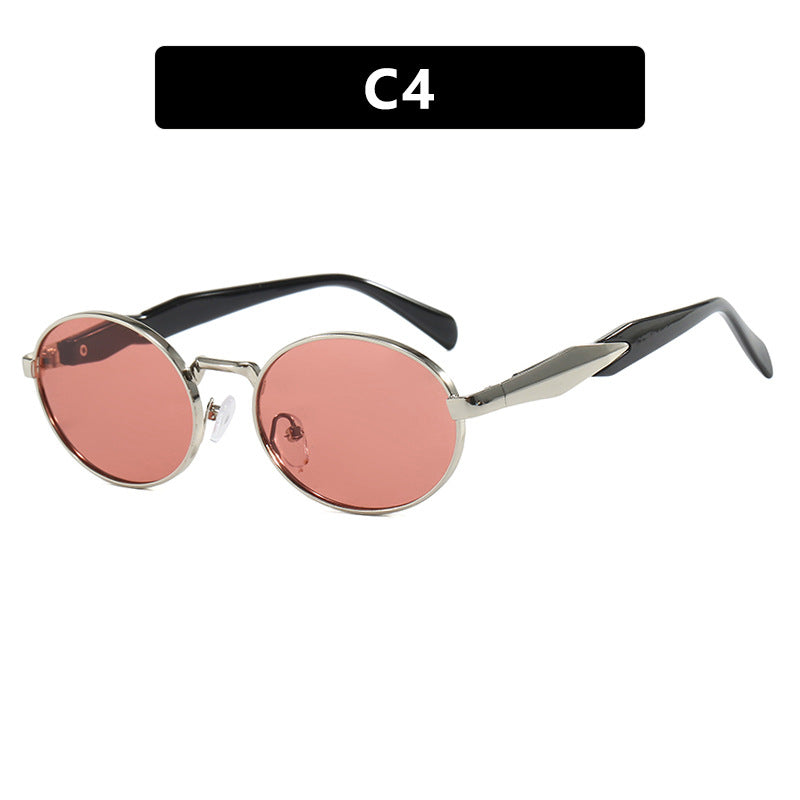 Women's designer sunglasses with unique oval frame and luxurious accents Kalsten