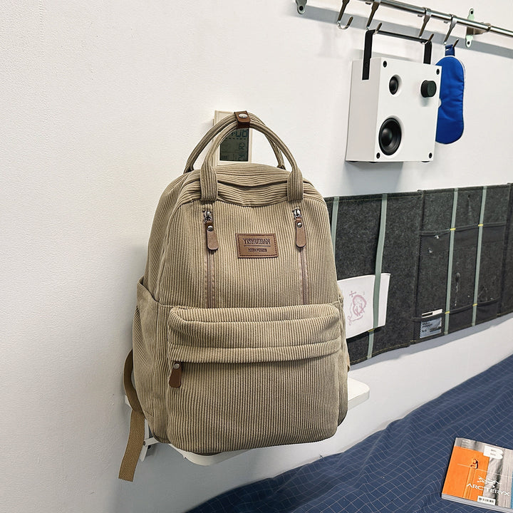 Corduroy School Backpack