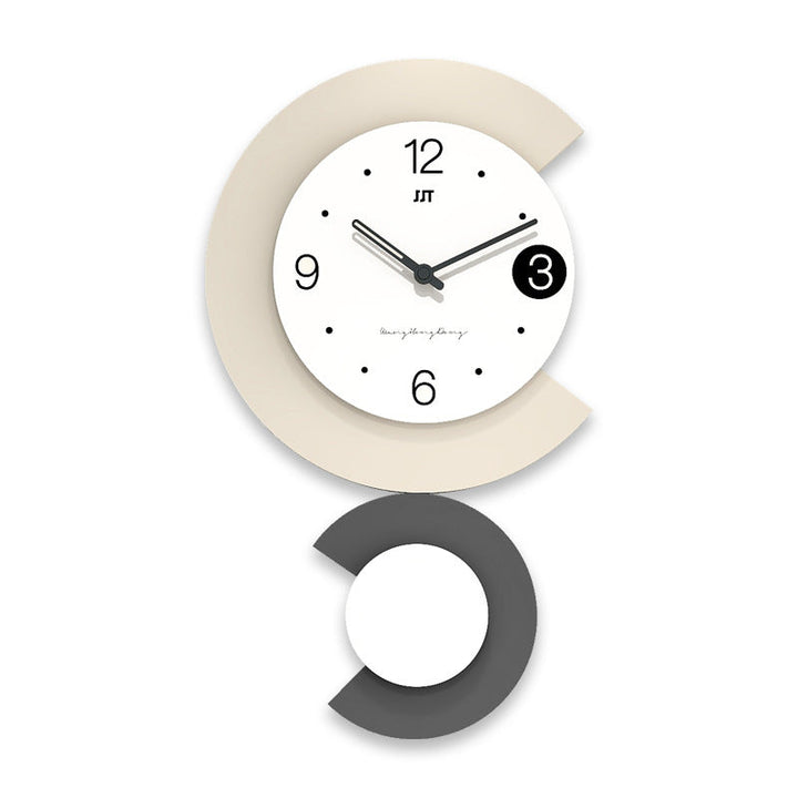 Modern LED Lamp Silent Wall Clock for Living Room | Kalsten