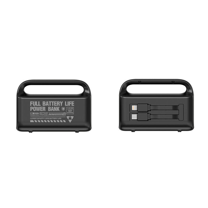 Portable power bank with ergonomic grip and integrated charging ports Kalsten