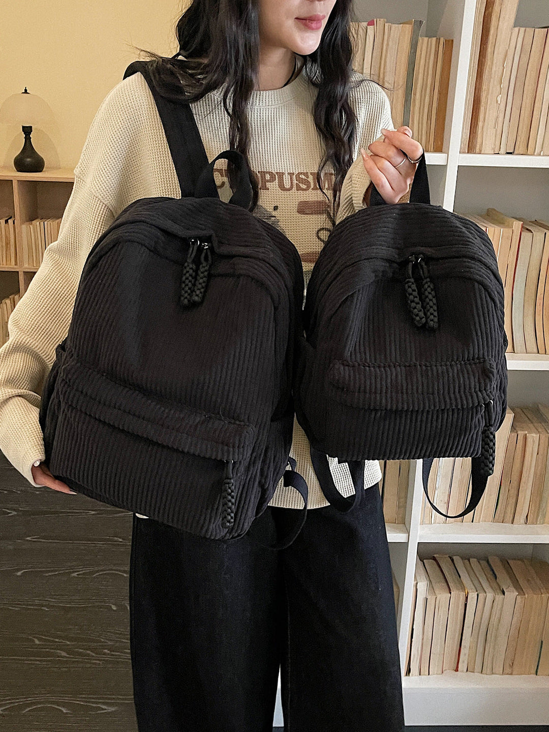 Corduroy Multi-Pocket Backpack Kalsten