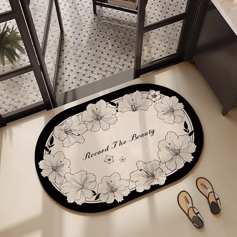 Floral Design Decorative Area Mat Kalsten