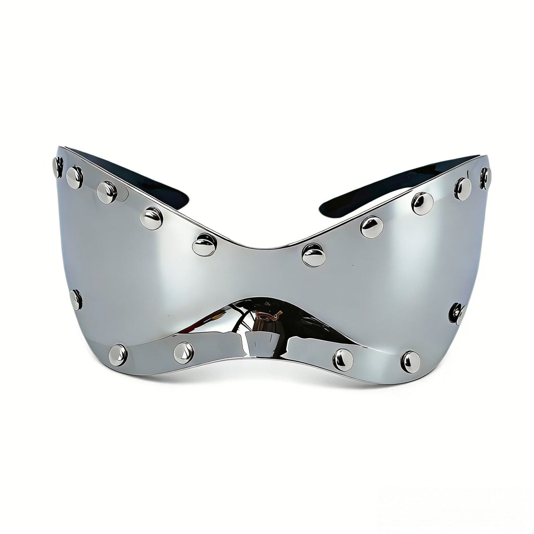 Women's futuristic designer sunglasses with decorative metal elements Kalsten