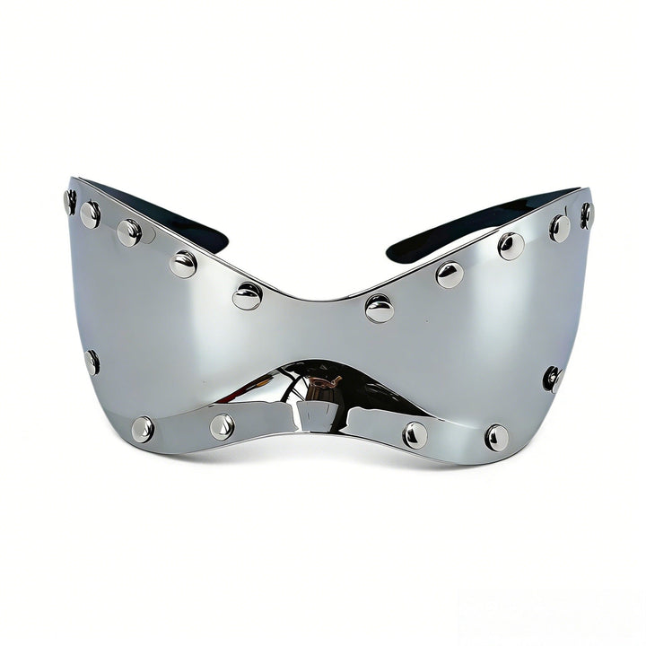 Women's futuristic designer sunglasses with decorative metal elements Kalsten