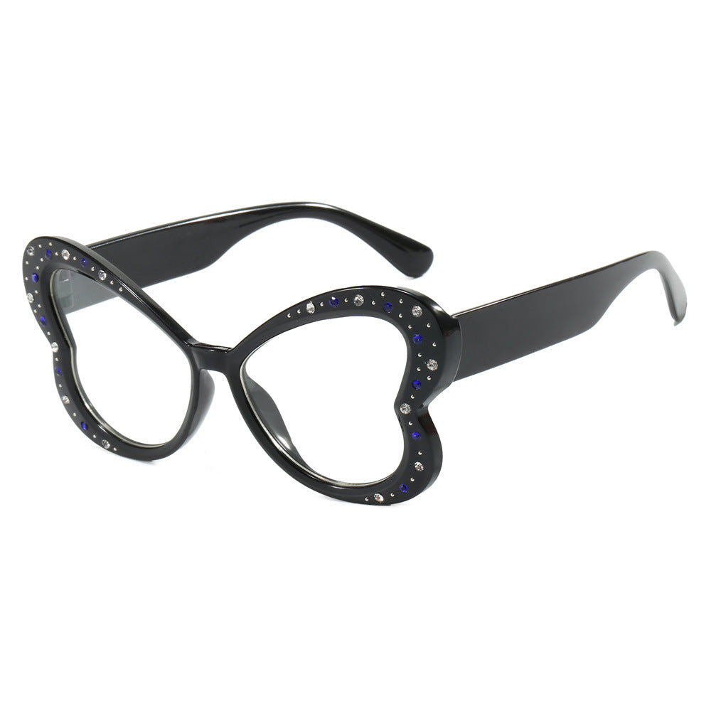 Women's playful heart-shaped sunglasses with glitter accents Kalsten